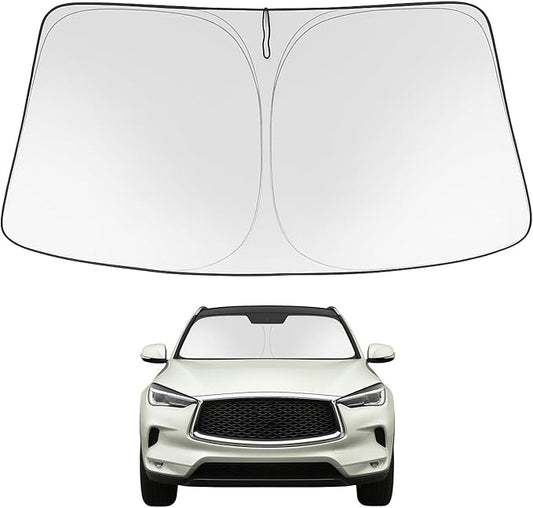 Proadsy Windshield Sun Shade for 2019-2021 Infiniti QX50 & 2021-2025 2026 QX55 Foldable Front Sunshade Protector Sun Visor Blocks UV Rays Keep Car Cooler