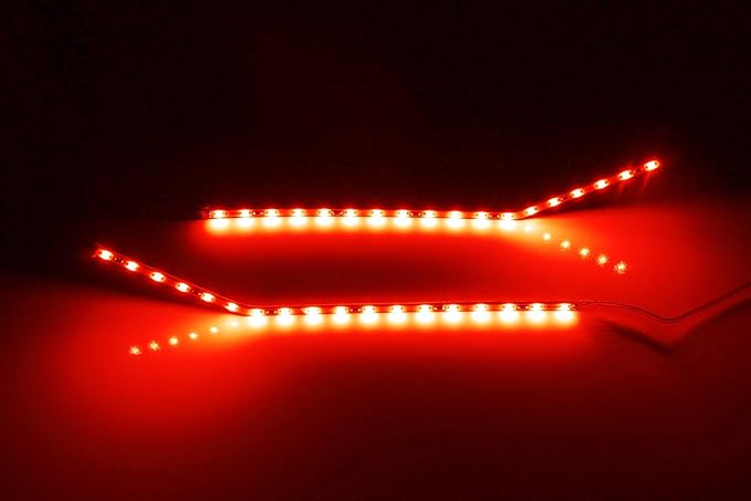 iJDMTOY Sports Red LED Background Illumination Kit Compatible with 2017-2021 Ford F250 F350 F450 Super Duty Side Fender Chrome Emblem