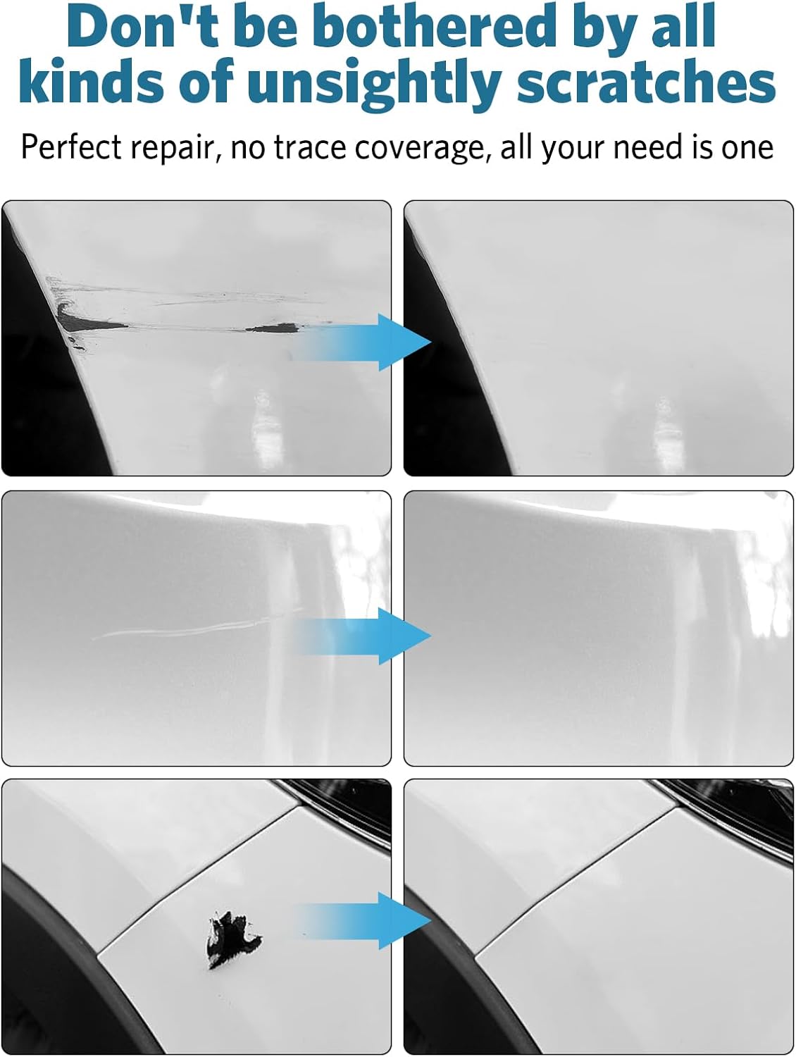 Magnetic Metallic(J7) Touch Up Paint for Ford, Car Paint Scratch Repair Remover Pen Color Exact Match, Quick and Easy Fix Automotive Chips and Nicks Scuff