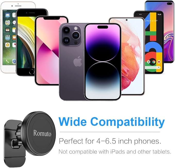 【2-Pack】Magnetic Phone Holder for car, [Strong Magnet] Magnetic Phone Mount for Car [ 4 Plate] iPhone Magnetic car Phone Holder Mount for Cell Phone [360° Rotation] Phone Holders for Your Car Magnetic
