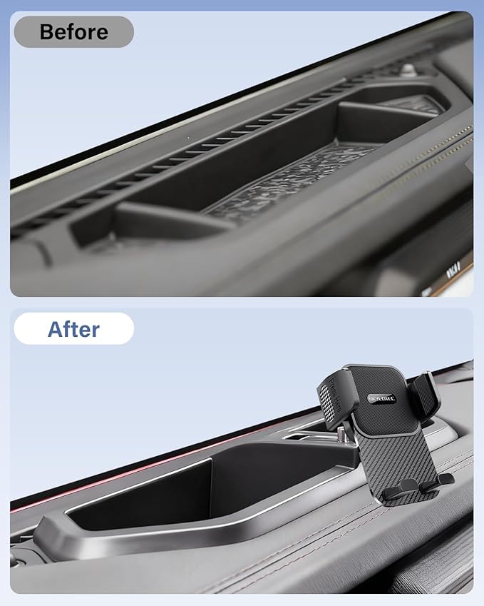 SKYLOTEC Phone Holder for Jeep Wrangler JL 4XE 2021 2022 2023 Accessories Automobile Cradles Phone Mount, Dashboard Mount Dash Tray Not Block Air Vent(Not Fit 4X4/Gladiator)