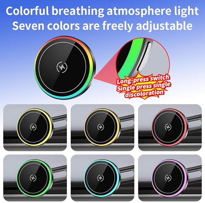 Car Magnetic Phone Mount for Mitsubishi Outlander 2022 2023 2024 （ 9 inch Screen ） Auto Interior Accessories Best Cellphone Holder Fast 15W Wireless Charger Cell Phones Charging Stand