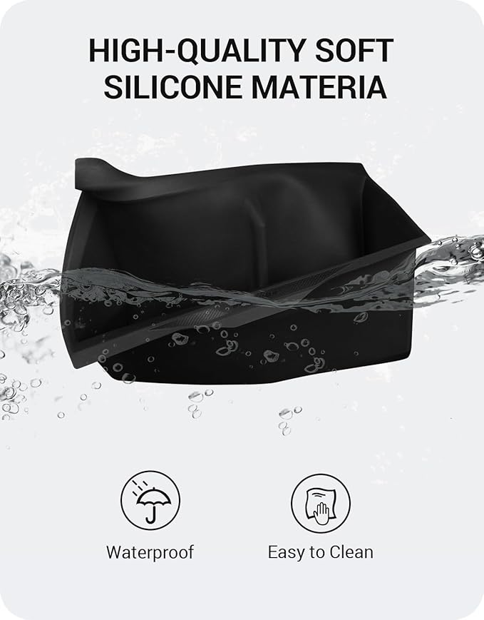 BASENOR 2026 Tesla Cybertruck Wireless Charging Pad Mat [Proprietary Design] Anti-Slip Silicone Center Console Organizer Cover, Waterproof & Dustproof for 2024-2026 Tesla Cybertruck Accessories