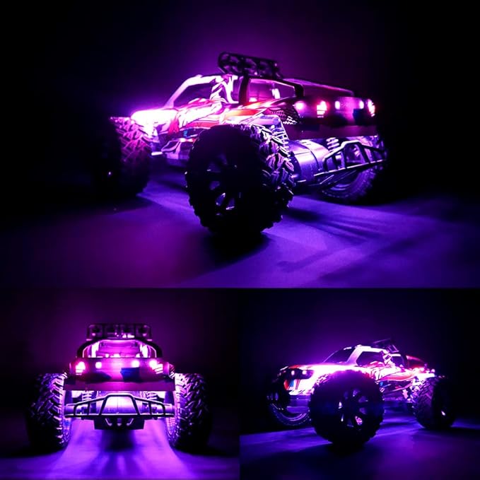 Waterproof LED Light Strips for RC Cars Trucks Airplanes Boats Drones Fixed Wing AR Wing Model Underglow Light (Pink)