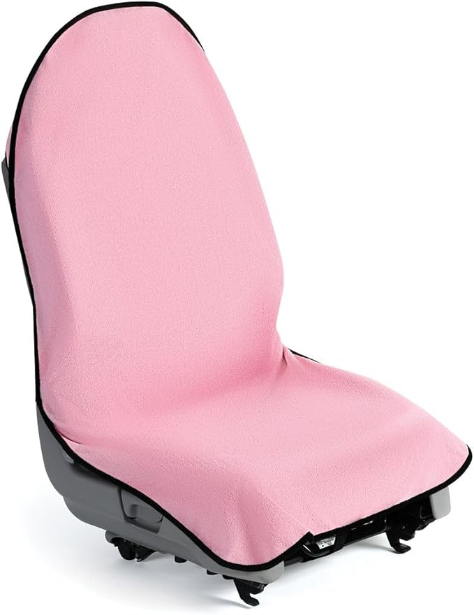 lebogner Waterproof Sweating Car Seat Cover for Post Gym Workout, Running, Swimming, Beach and Hiking, Universal Fit Anti-Slip Bucket Seat Protector for Cars, SUVs and Trucks, Machine Washable, Pink