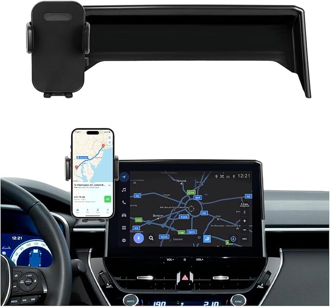 Car Phone Holder Fit for 2019-2025 Toyota Corolla / 2022-2025 Toyota Corolla Cross Accessories Phone Mount 8-inch Screen Fixed Clip, Cell Phone Automobile Cradles Hands-Free 360 Degree Rotation
