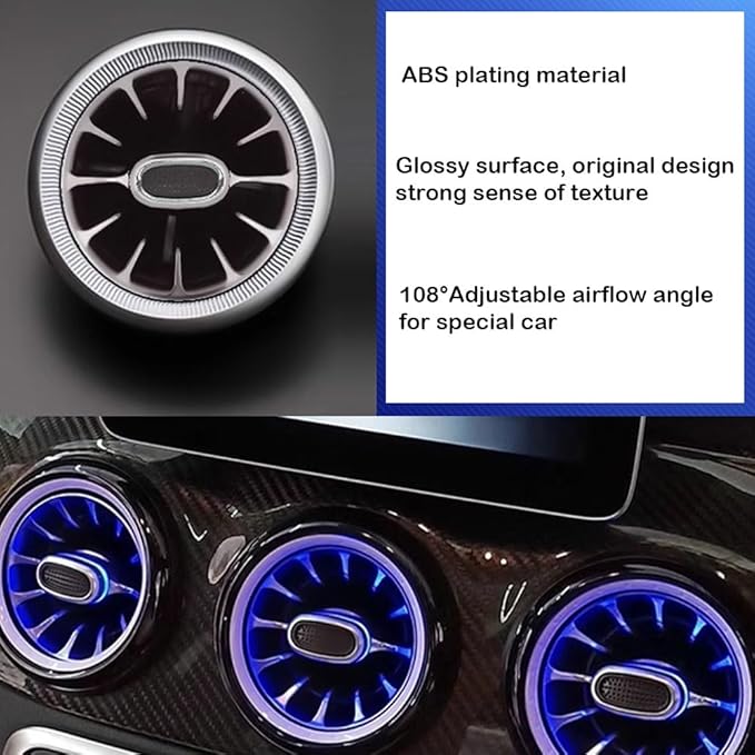 12 Colors Air Vent LED Ambient Light Atmosphere Lamp For Mercedes Benz W156 GLA-Class