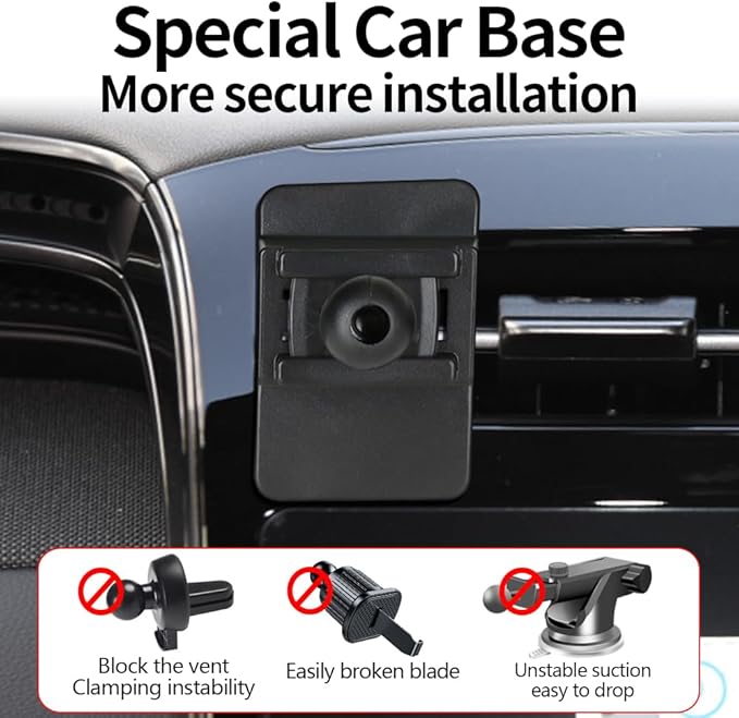 Car Magnetic Phone Mount for Hyundai Tucson 2022 2023 2024 and Hyundai Santa Cruz 2022-2024 Auto Accessories Best Cellphone Holder Fast 15W Wireless Charger Cell Phones Charging Screen Stand