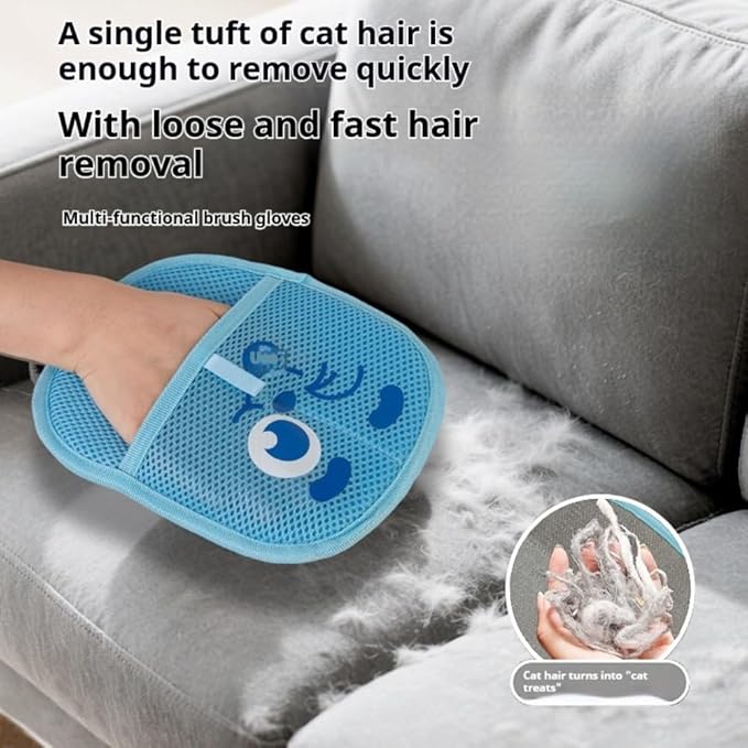 2025 Thickened Electrostatic Pet Hair Removal Gloves for Dogs & Cats，Reusable & Washable Cat Hair Removal Glove, Pet Hair Remover Tool for Furniture Clothing, Couch, Carpet, Car Seat, Bed