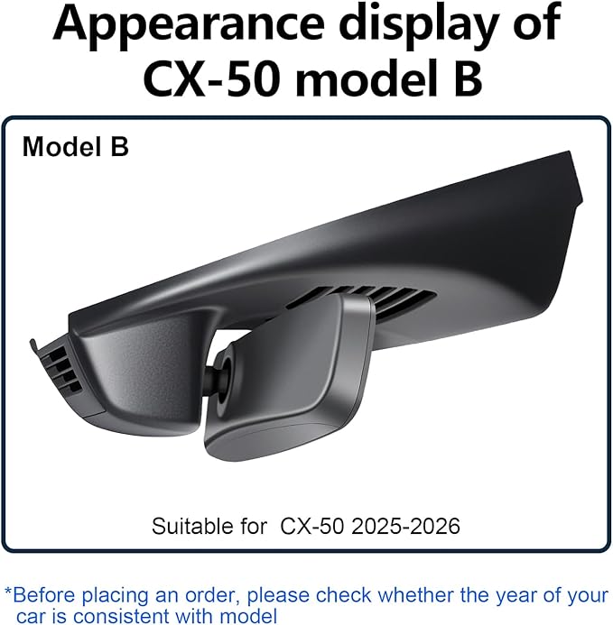 Mangoal 4K Dash Cam Custom fit for Mazda CX-50 2025 2026(Model B), UHD 2160P Video, Free App & WiFi, 64GB Card