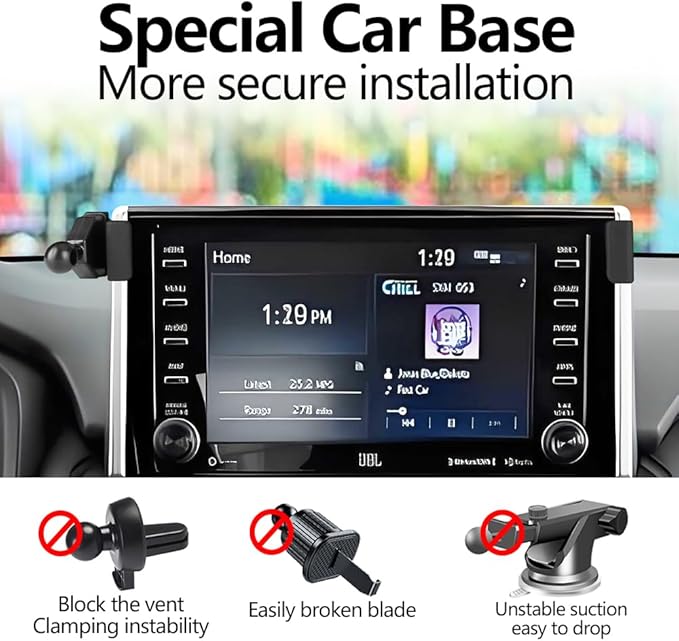 Car Magnetic Phone Mount for Toyota RAV4 2019-2025 [ 7/8/9 inch Touch Screen ] Auto Interior Accessories Best Cellphone Holder Mobile Cradle Cell Phones Navigation Charging Screen Magnet Stand