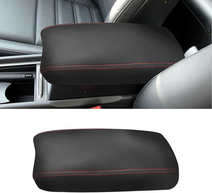 Compatible with Center Console Armrest Cover for Honda Civic 2006 2007 2008 2009 2010 2011 Leather Arm Rest Storage Box Lids Cushion Protector Pad