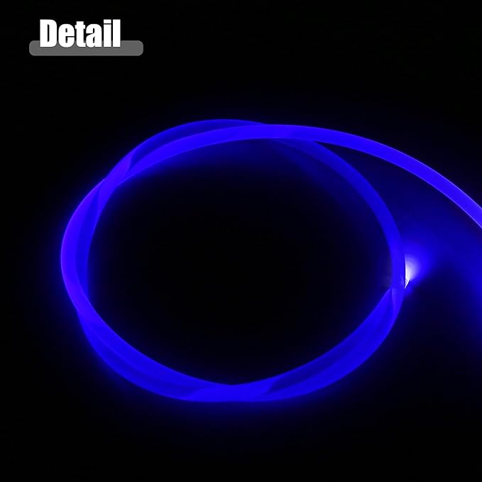 ACROPIX 2.5m 8.20ft 4mm 0.16" Transparent Universal PMMA Optic Fiber Side Glow Cable Fiber Optic Cable for Car - Pack of 1