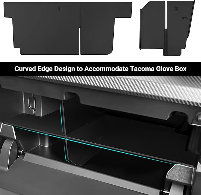 YOJOJOCO Glove Box Dividers Organizer Compatible with Toyota 2026 2025 2024 Tacoma Accessories ABS Plastic Material Center Console Organizer