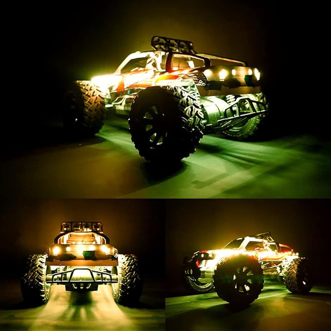 Waterproof LED Light Strips for RC Cars Trucks Airplanes Boats Drones Fixed Wing AR Wing Model Underglow Light (Yellow)