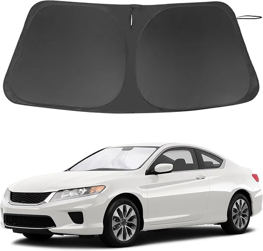 Windshield Sun Shade Custom Fit for 2013 2014 2015 2016 2017 Honda Accord Accessories Foldable Sunshade Sun Blocker Protect Car from Sun Rays & Heat Damage Keep Car Cooler