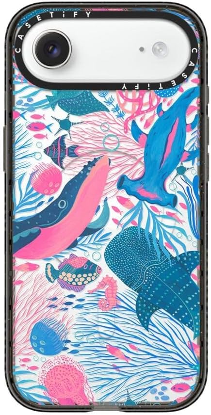 CASETiFY Impact iPhone Air Case [Slim/Compatible with Magsafe / 8.2 ft. 4X Military Grade Drop Protection] - Under The Sea - Clear Black