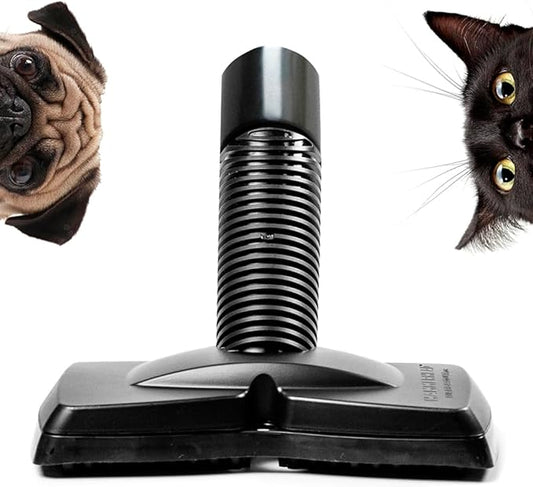 Vacuum Cleaner Brush Attachment for Removing Pet Hair (2.0 Improved Version) Cats & Dogs Lint Remover for Furniture, Carpets, Car Detailing, Universal Fit with Adapter 1 1/4 and 1 3/8 inches