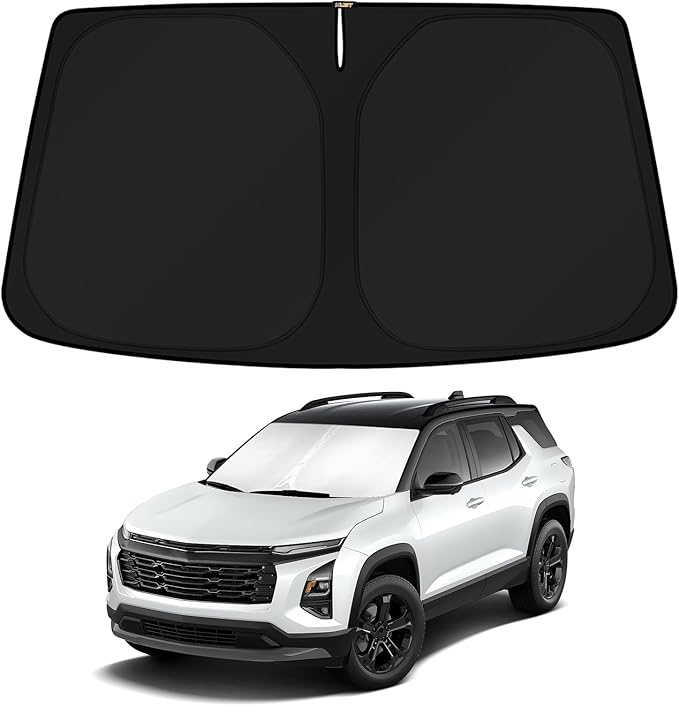 KUST Windshield Sun Shade for 2025 2026 Chevy Chevrolet Equinox Accessories Sunshade Foldable Chevy Chevrolet Equinox Sun Visor Protector Blocks UV Rays Keep Your Car Cooler