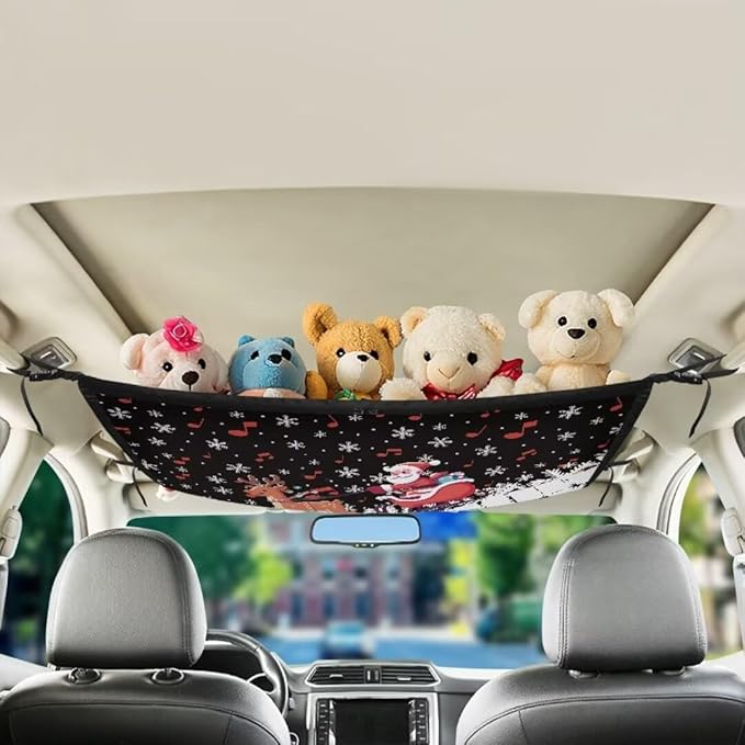 Santa Claus Sleigh Car Roof Storage Bag Auto Seat Storage Hanging Bag Multi-Purpose Car Bag Storage Box Organizer Pouch Pocket One-Size-Fits Tidy Pouch Pocket Storage for Small Items