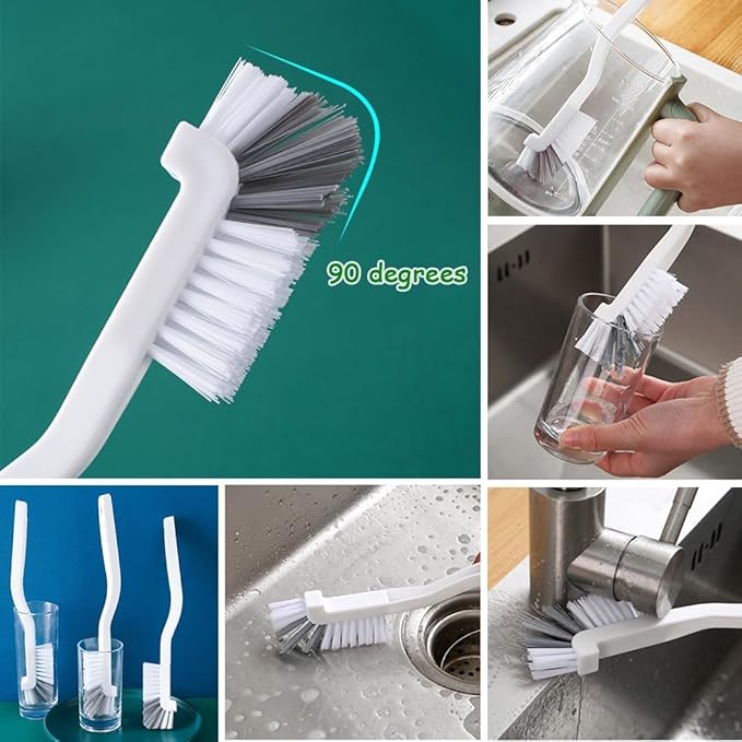 Window Groove Cleaning Brush, Window or Sliding Door Track Cleaner for Sliding Door, Sill, Tile Lines, Shutter, Car Vents, Keyboard (14Piece)