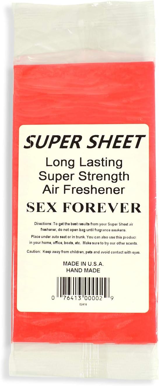 Super Sheet Small (7.5"x3.75") Under Seat Car Air Freshener (Sex Forever)
