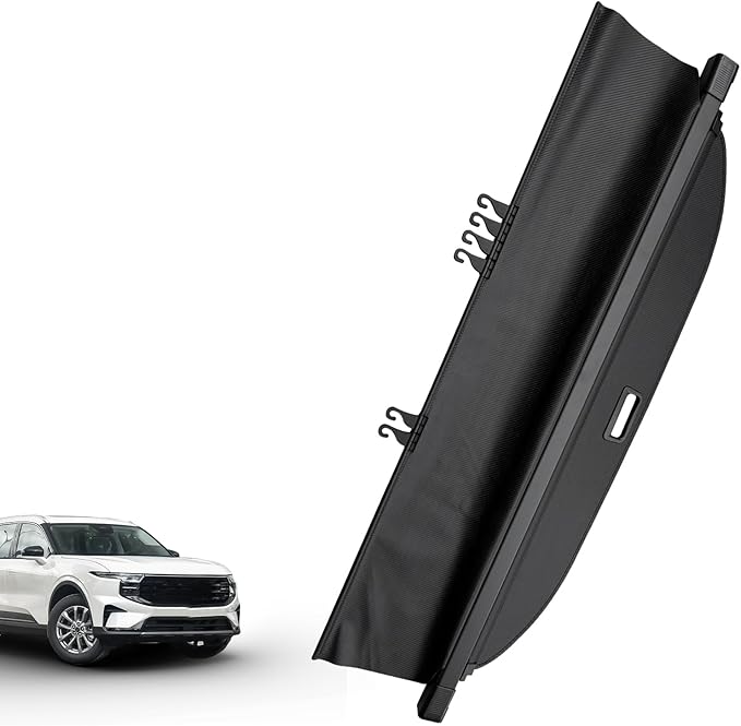 MIALUTY® Cargo Cover for 2015-2025 Ford Edge Retractable Trunk Cover Edge Accessories Anti-Peeping Anti-Theft Privacy Screen,Trunk Luggage Shield Shade Carbon Fiber Texture