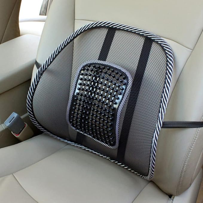 Car Seat Chair Massage Back Lumbar Support Mesh Ventilate Cushion Pad Auto Seat Back Cushion Home Office Waist Breathable Density Mesh for Back Pain and Poor Posture Fits to All Chair
