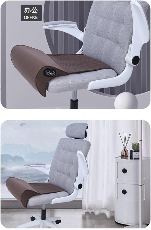JUPENG Car Seat Leg Extender with Heat & Massage, USB Powered Multi-Level Memory Foam Under Thigh Leg Support Cushion for Driver Seat, Office Chair & Travel, Universal Comfort Pad (Black)