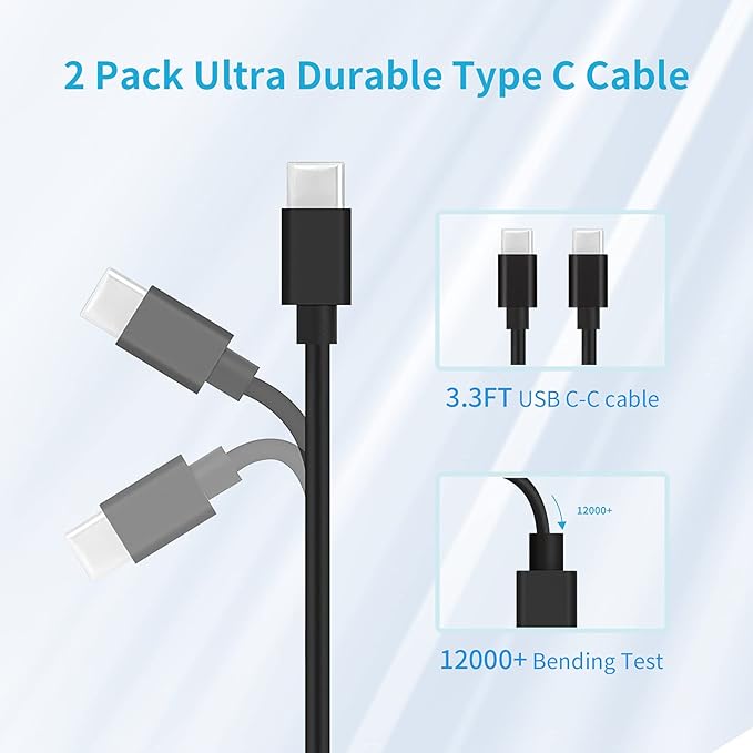 USB C Fast Charger Kits for Google Pixel 10 Pro XL/10/9 Pro Fold/8/7/7 Pro, Samsung S26/S25+, Looptimo 48W PD&QC 3.0 Car Cigarette Lighter Adapter + 20W Wall Charger Block + 2 Pack Type C Cable 3.3ft