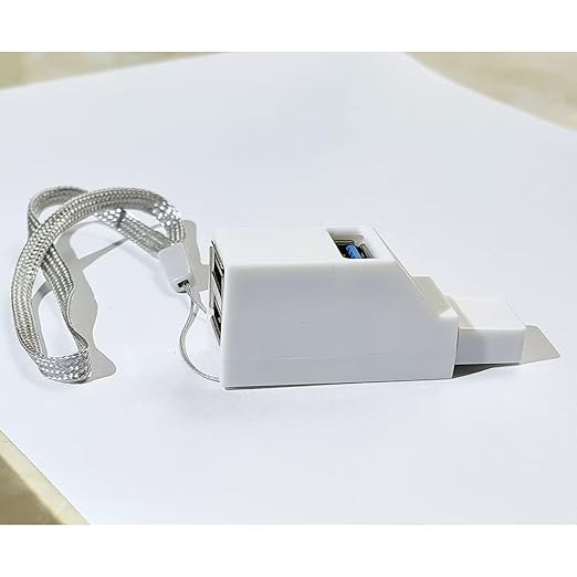 (2 Pack) USB 2.0 Splitter,3-Port USB 3.0 Hub, USB Port Expander Dongle Portable for PC, Laptop and More (White)