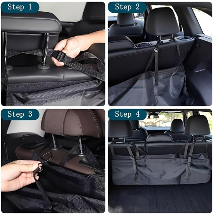 Car Trunk Organizer, Backseat Hanging Trunk Organizer, Portable Car Interior Accessories, Wear-Resistant Oxford Fabric Car Organizers and Storage for SUV, Van, Jeep