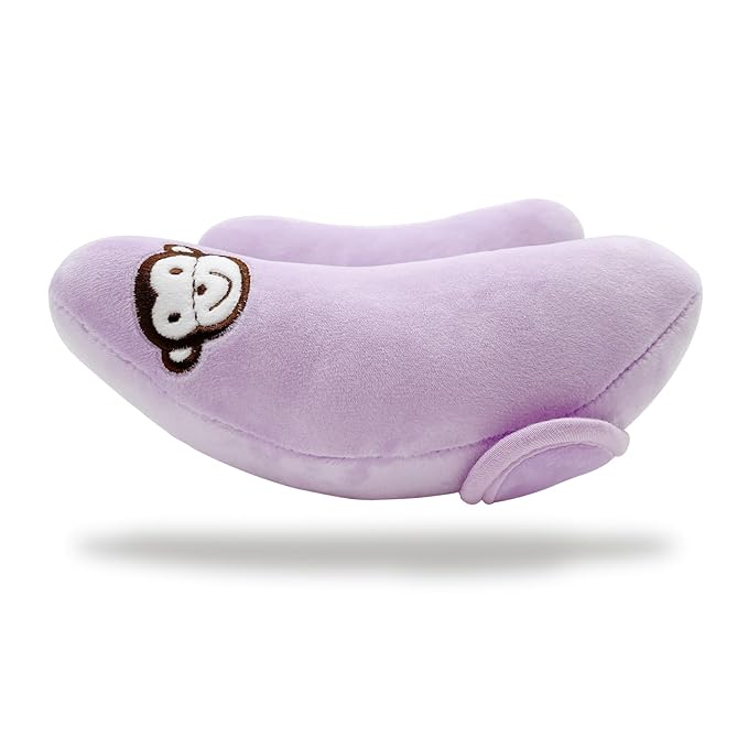 Baby Car Seat Head Neck Support,Adjustable Travel Pillow for Toddler,Portable Travel Pillow for Kids,U-Shape Travel Headrest Cushion,Baby Neck Pillows for Pushchair,Purple
