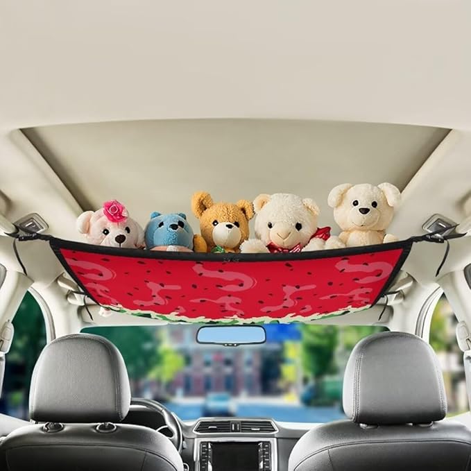 Watermelon Pattern Car Roof Storage Bag Car Storage Bag Organizer Premium Car Seat Organizer Can Hold Mobile Phone, Wallet, Glasses