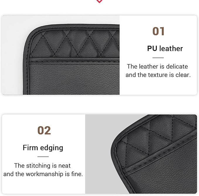 Car Leather Storage Bag Pocket Pouches for Easy Organization in Vehicle Interior Family Professional Use