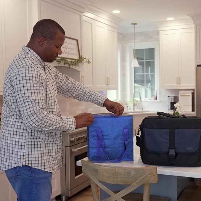DURASACK Medium Insulated Food Delivery Bag – 13"x7"x13" Reusable Thermal Tote for Hot & Cold Meals – Portable, Foldable Meal Carrier for Takeout, Grocery, and Personal Use