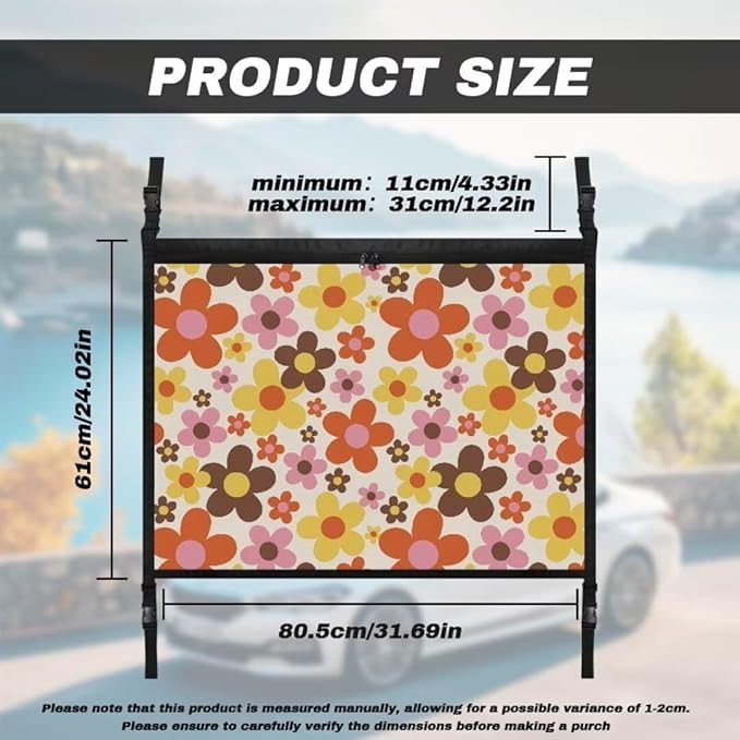 Car Roof Storage Bag Flower Series Car Organizer for Car Seat Multi-Purpose Car Bag Storage Box Organizer Pouch Pocket Can Hold Mobile Phone, Wallet, Glasses