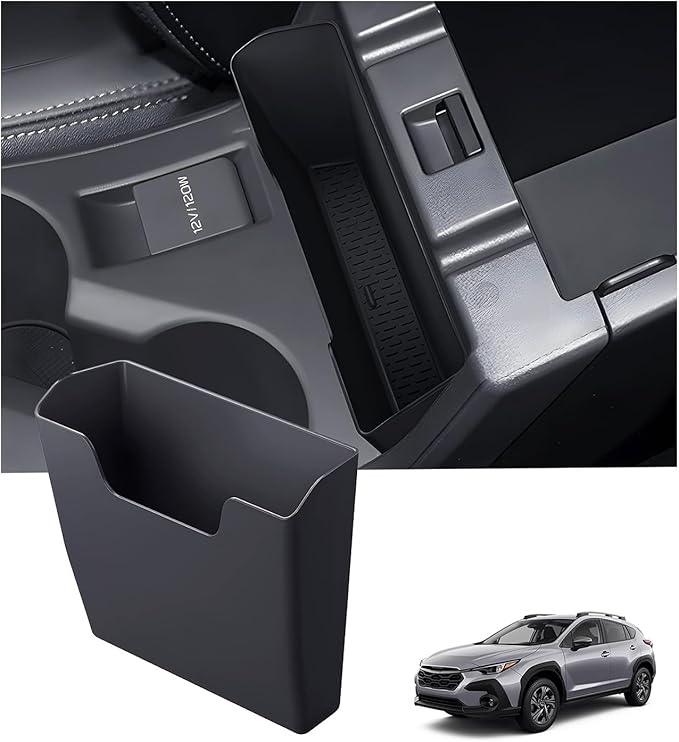 Center Console Organizer Armrest Hanging Basket Storage Box for Subaru Crosstrek/Impreza 2026 2025 2024, Interior Accessories Armrest Insert Tray for 2024-2026 Crosstrek/Impreza, Black