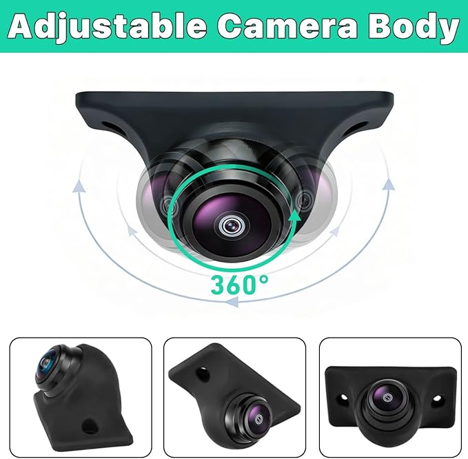 Car Backup Camera with Dynamic Trajectory Guide Line, GreenYi AHD1080P Reverse Rear View Cam, Adjustable Fisheye Lens, Night Vision Waterproof 170 Degree Wide View