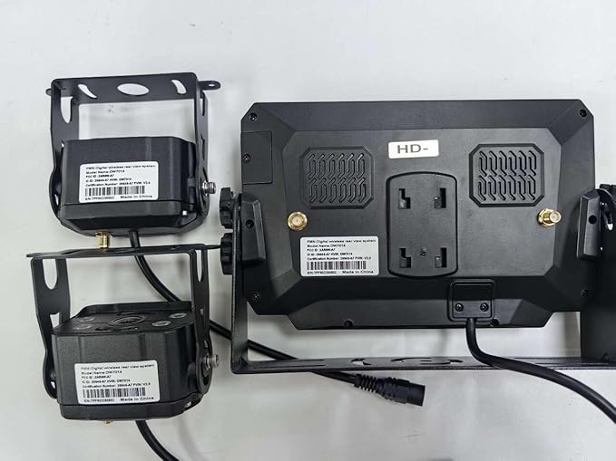 AMTIFO Wireless RV Backup Camera System - 2 HD 1080P Cameras with 7" Split-Screen Monitor,Compatible with Furrion Pre-Wired RVs,Loop Recording,Night Vision,Easy Install for Trailers Campers Trucks