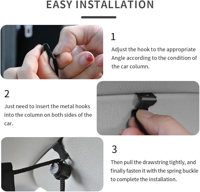 Car Sun Shade Kit,Large Car Curtains Include 1PCS Divider Curtain and 2PCS Magnetic Curtain,Universal Truck Window Shades Accessories for Privacy,Sleeping,Blackout (Large for SUV&Truck)
