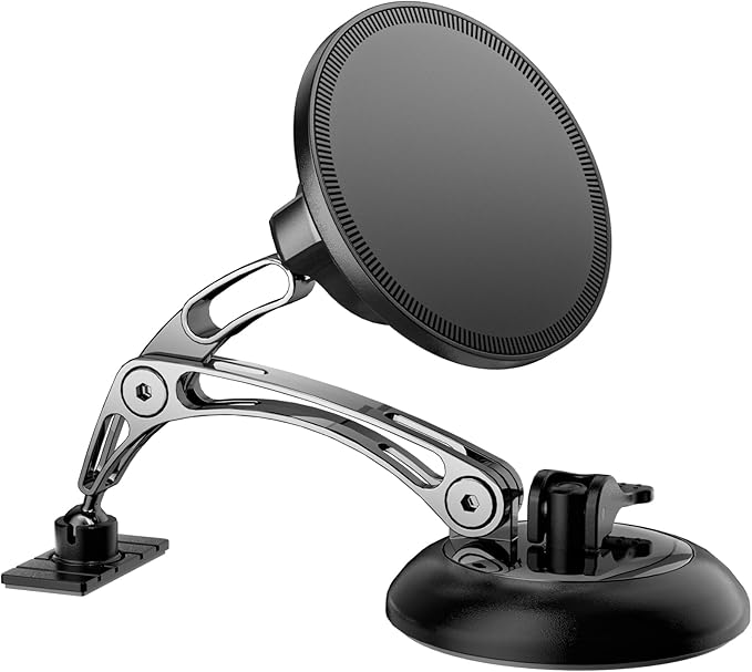 ZBF Magnetic Phone Holder for iPhone MagSafe Car Mount, Vacuum 360°Adjustable Car Phone Holder（Dashboard & Windshield） Magnet Cell Phone Holder Mount for iPhone 17/16/15/14/13 Android Galaxy