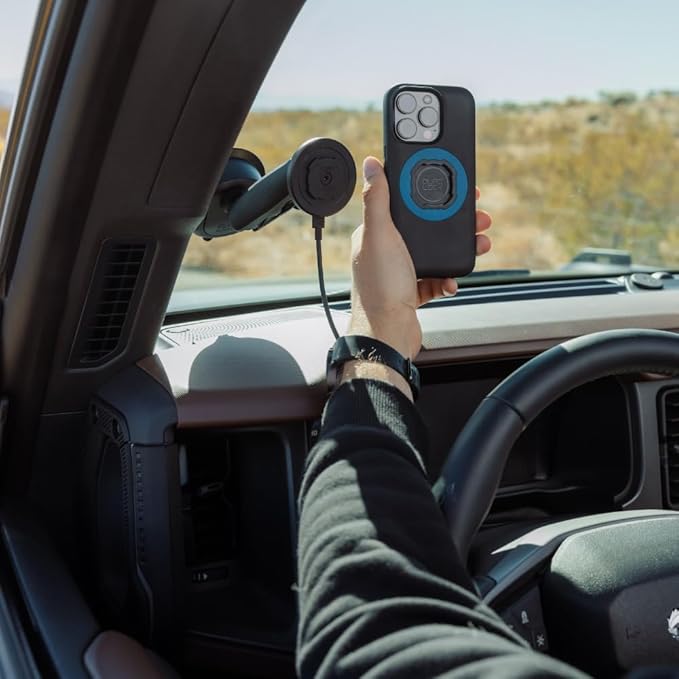 Quad Lock Heavy Duty Suction Car Phone Mount with MAG Phone Case and MAG Wireless Charging Head for iPhone 17 Air