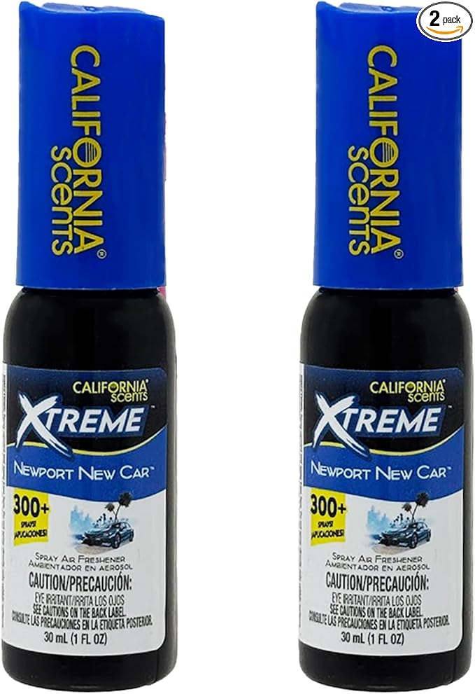 California Scents Xtreme 1 oz. Spray Air Freshener, Newport New Car, 2 Packs