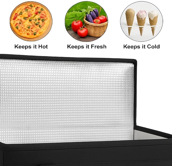 musbus Insulated Food Delivery Bag Cooler Bags Keep Food Warm Catering Therma for doordash Catering cooler bags insulated catering bag 22x14x13 therma catering shopper accessories hot XL XXL Pizza