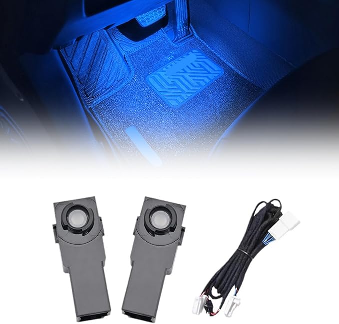 HIGH FLYING for Toyota RAV4 2019-2025 Car Accessories Under Dash Footwell Ambient LED Light Atmosphere Interior Light 1 Kit (Blue Lighted)