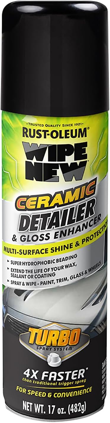 Rust-Oleum 393327 Wipe New Ceramic Detailer and Gloss Enhancer Turbo Spray System, 17 oz