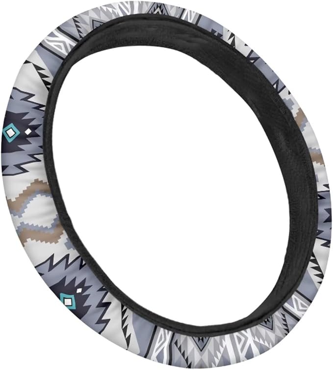 SEANATIVE Purple Aztec Car Steering Wheel Cover Universal Car Accessory for Diverse Cars Neoprene Dust Cover for Steering Wheel