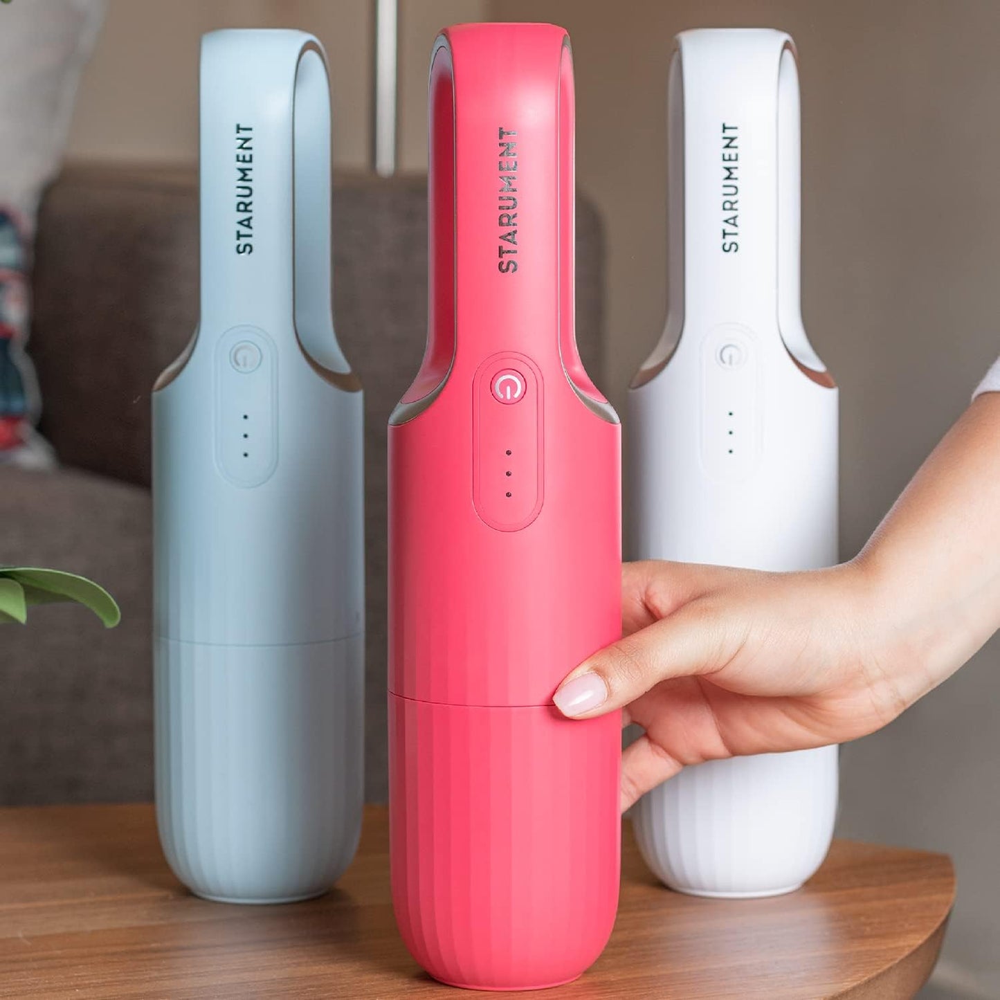 Starument Handheld Vacuum Cleaner - Cordless Vacuum Cleaner for Cleaning Dust, Dirt, Pet Hair Suction - Compact, Rechargeable & Wireless Device for Home, Office, Car - USB-C Cable, Crevice Suction