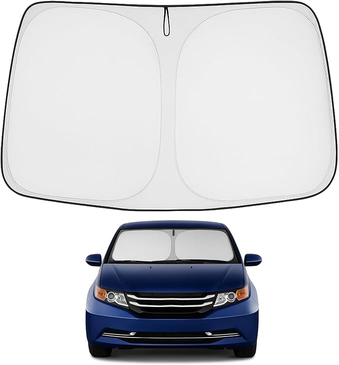 Proadsy 2026 Upgrade Front Windshield Sun Shade Foldable Sunshade Protector Custom Fit 2011-2017 Honda Odyssey Mini Van Accessories